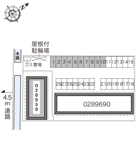 ★手数料０円★倉敷市連島町鶴新田　月極駐車場（LP）